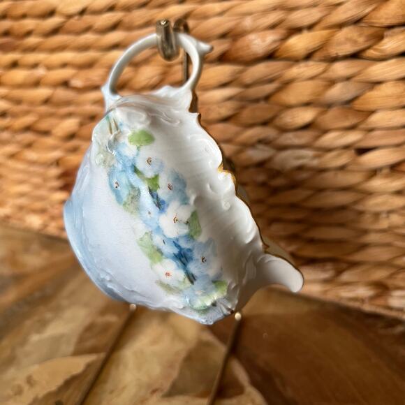 Blue Floral German Ceramic Creamer - Picture 1 of 5
